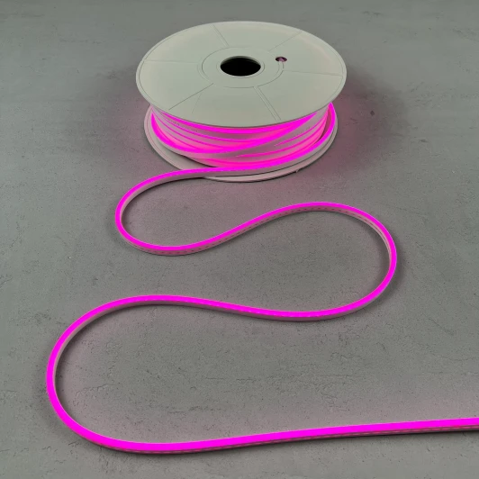 FR-23527 Односторонний Гибкий Неон 6х12мм Розовый 12В, IP65 Laitcom FR-23527