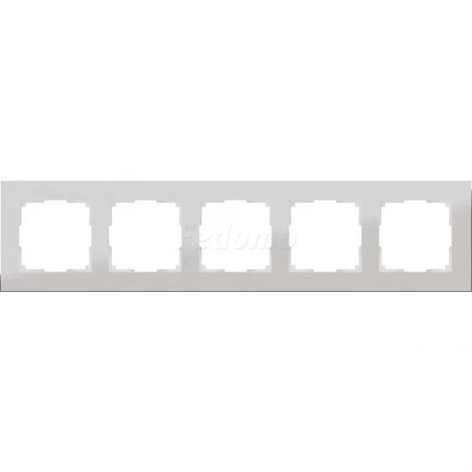 WL11-Frame-05 Рамка на 5 постов Werkel Aluminium, алюминий