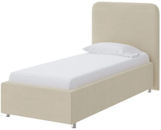 1915540 PROxSON Кровать Олаф (Ткань: Велюр Forest 726 Светло-бежевый) 90x190