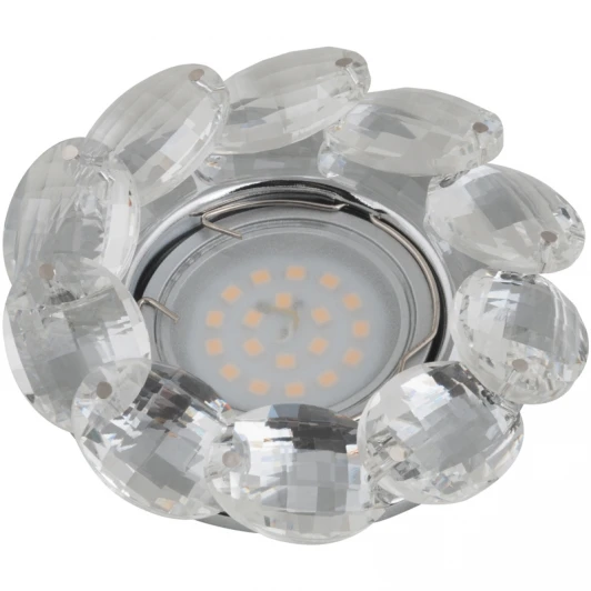 DLS-P114 GU5.3 CHROME/CLEAR Встраиваемый точечный светильник Fametto Peonia DLS-P114 GU5.3 CHROME/CLEAR