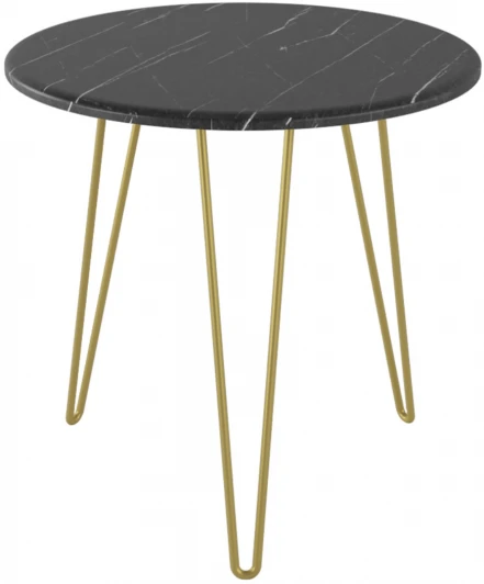 006696 Стол журнальный Рид Голд 530 черный мрамор/золото от фабрики Mebelik
