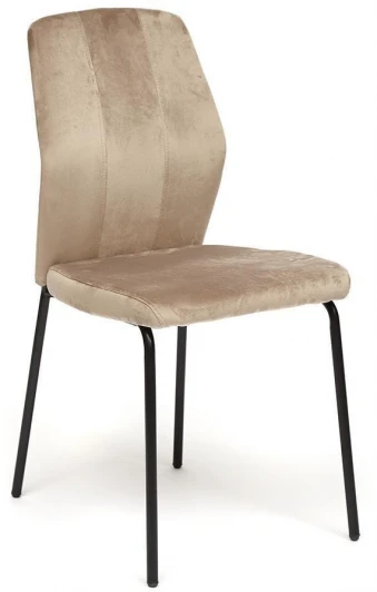 12662 Стул TEMPLIER (mod. 4971-1) серо-бежевый (металл/вельвет)