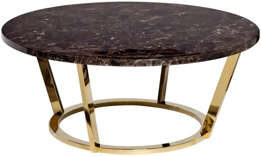 33FS-CT20C05-PG Стол журнальный Dark Emperador  d100*40,6см Garda Decor арт.33FS-CT20C05-PG