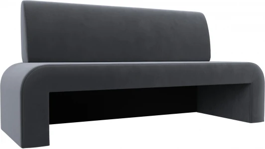 126084 Диван кухонный прямой Кармен (Серый/Велюр) Лига Диванов арт.126084