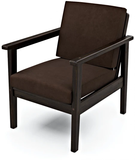 211051 Кресло Arsko Лориан венге велюр коричневый