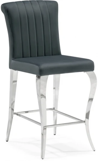 15387 Полубарный стул Woodville Joan dark grey / steel 15387
