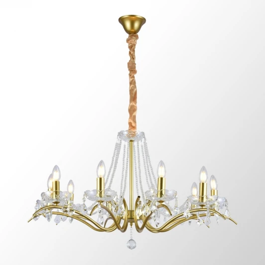 LSP-6007 Подвесная люстра Lussole Rains LSP-6007 (220V, хрусталь, на цепи, подсвечник, свеча)