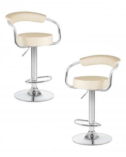 LM-5013-N_CH-M_EL-cream Набор 2 шт стул барный DOBRIN MARTA (кремовый)