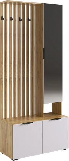 MPR-021.2563 Бери Прихожая, цвет дуб крафт золотой/белое дерево Mebelson (арт.MPR-021.2563)