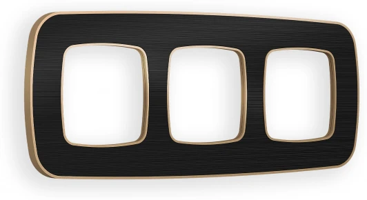 OF640543 Рамка Ambrella Volt OMEGA Coint (Черный Стекло органическое/Шампань) 3-ая OF640543