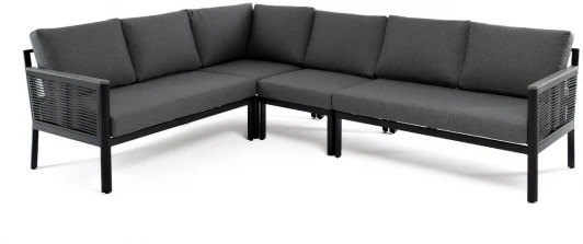 PAR-MS-GFS4762-6 grey "Париж" угловой модульный диван, каркас из алюминия, цвет серый 4SIS арт.УТ-00008437