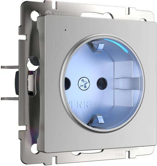 W1171406 Розетка с подсветкой (серебряный) W1171406 (a054521)