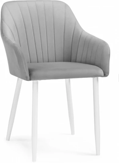 583959 Кресло Слэм без вращения (Слэм светло-серое / белое) Notta арт.583959