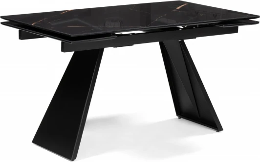 588007 Стеклянный стол Хорсборо (Хорсборо 140(200)х80х79 обсидиан / черный) Woodville арт.588007