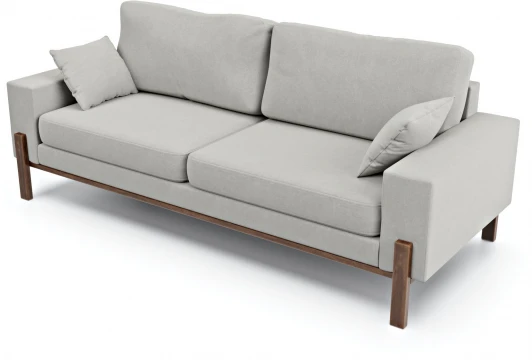 211064 Диван Arsko прямой Хангель велюр серый