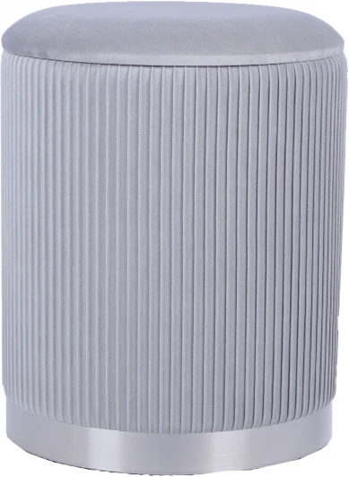 УТ000039502 Пуф Шарлотта с ящиком серебро велюр серебристый Stool Group арт.УТ000039502