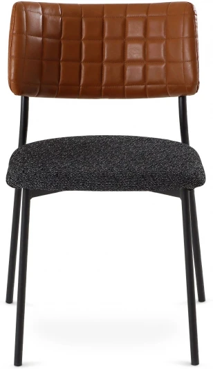 930820 Обеденный стул Youdi ОГОГО Обстановочка! (Рогожка,Экокожа/Коричневый,Серый) арт.930820