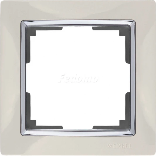 WL03-Frame-01-ivory Рамка на 1 пост Werkel Snabb, слоновая кость с хромом