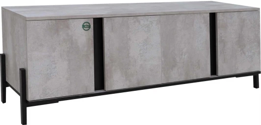 101830 Тумба ТВ Ивару НЕКСТ - 1 Цемент светлый, Черный