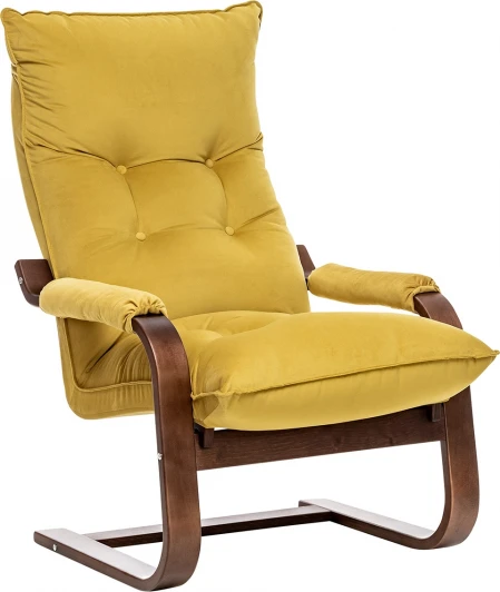 2500000118517 Кресло-трансформер Leset Оливер (Фанера,Березовый шпон,Металл,Велюр/Желтый) арт.2500000118517