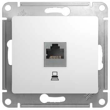 GSL000181K Розетка встраиваемая Ethernet RJ-45 (белый) Systeme Electric Glossa GSL000181K