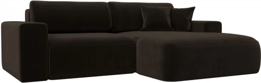 121366 Диван угловой Лига-036 НПБ Классик правый угол (Коричневый/Микровельвет) Лига Диванов арт.121366