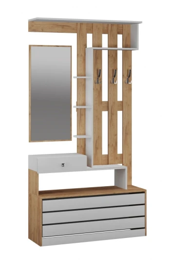 00-00028740 Центральная секция ТЭКС Ямайка ЯПЦС-1, дуб крафт/белый