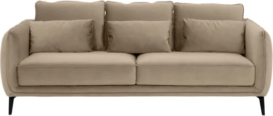 583355 Диван Amsterdam трехместный ОГОГО (арт.583355), (Ткань/Светло-коричневый)