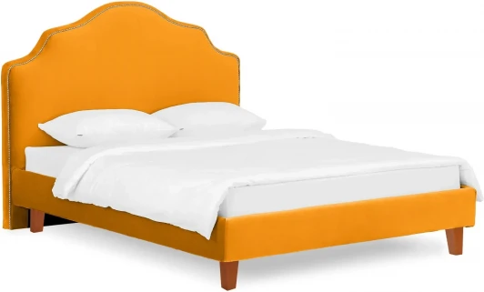663242 Кровать Queen II Victoria L 1600 ОГОГО (арт.663242), (Ткань/Желтый)
