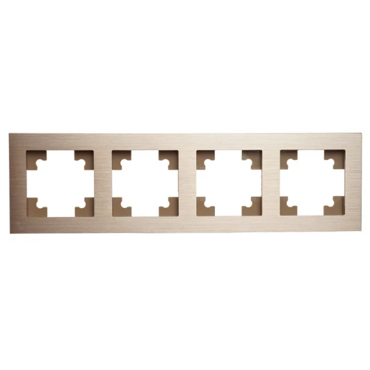 50022 Рамка на 4 поста (шампань) Stekker Катрин 50022