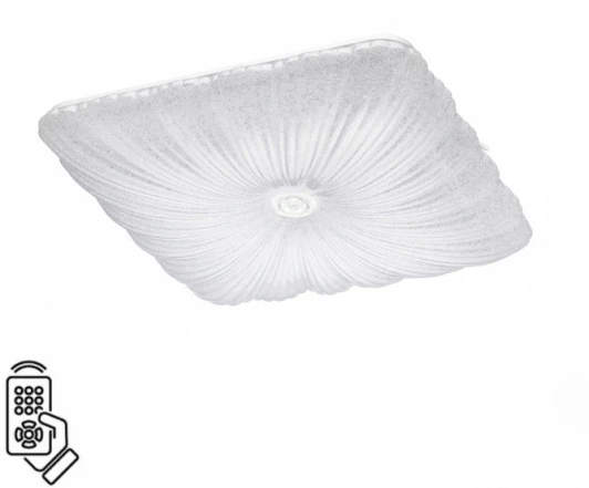 7730/72L Настенно-потолочный светильник Sonex Fortuna 7730/72L металл/пластик/белый/прозрачный LED 72Вт пульт ДУ (220V)