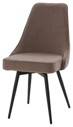 635M06172 Стул БЕРТИ 360 град. поворот. B5 Капучино, велюр / черный каркас M-City 64736