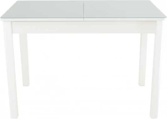 100393 Стол Гамбург 1, Белый/Стекло серое, Аврора