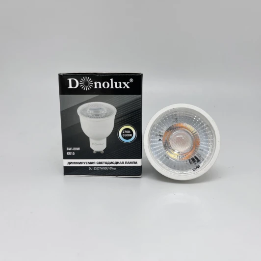 DL18263TW8GU10Tuya Диммируемая светодиодная лампа 8Вт 220В GU10 2700-6500K Donolux DL18263 DL18263TW8GU10Tuya