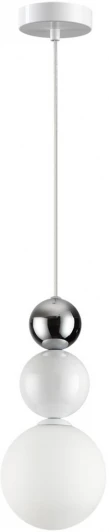 6559/1 Подвесной светильник Lumion Bonbones 6559/1 белый/белый, хром/металл/металл, стекло G9 1*20W 220V (на проводе, шарики)