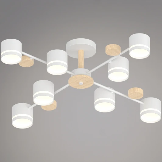 68730-0.3-08 GX53 WH+WOOD Потолочная люстра на штанге Reluce 68730-0.3-08 GX53 WH+WOOD