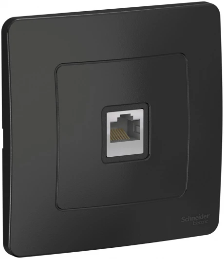 BLNIS045006 Розетка встраиваемая Ethernet RJ-45 (антрацит) Systeme Electric Blanca BLNIS045006