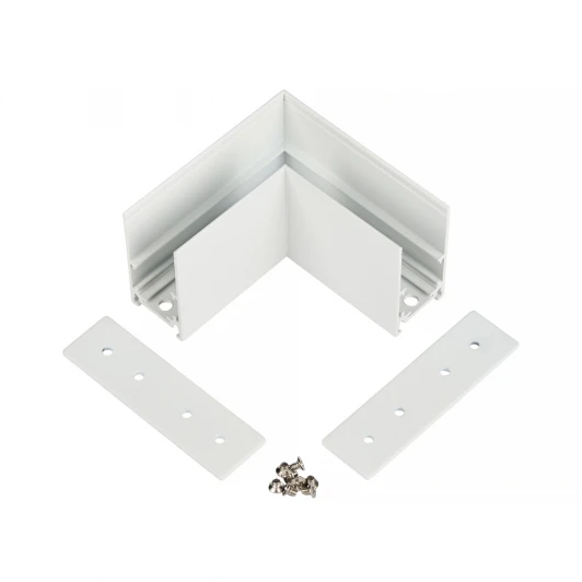 MT0201-CL-W Коннектор соединитель угловой для накладного шинопровода 48V MyFar Accessories for MagLine 23 MT0201-CL-W