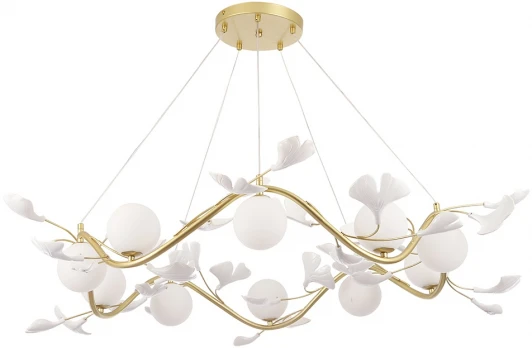 COLIBRI SP10 GOLD Подвесной светильник Crystal Lux COLIBRI SP10 GOLD (220V, на тросе, шар, лепестки)