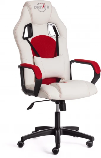 19302 Кресло DRIVER (22) Tetchair (Белый,Красныйй).