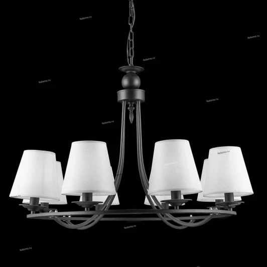 75018-8C BLACK Люстра подвесная Natali Kovaltseva Sabadell, 8 плафонов, черный с белым