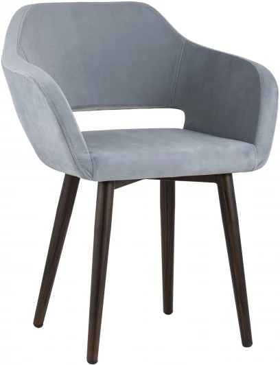 УТ000025157 Стул с подлокотниками Stool Group Саймон велюр серый УТ000025157