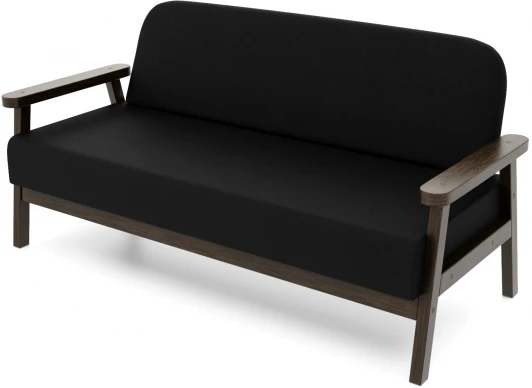 21957 Диван Arsko прямой Флори М венге велюр черный