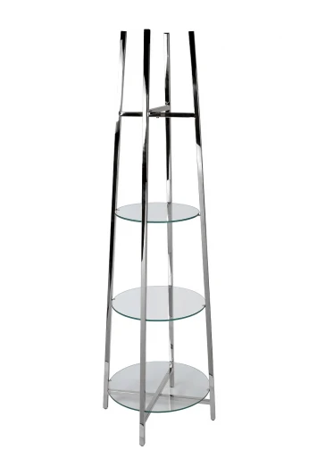 47ED-00500 47ED-00500 Стеллаж прозр.стекло/хром 53*53*183см Garda Decor