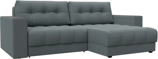 128452 Диван угловой с декором Лига-049 НПБ Лига Диванов (Рогожка) арт.128452