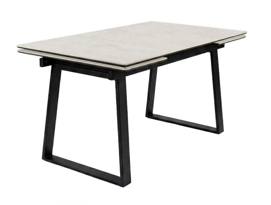 00-00083506 Стол DikLine DZ160 хромикс белый/черный (2 уп.) 00-00083506