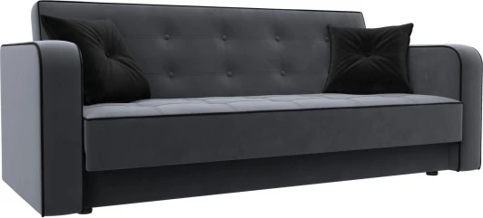 126156 Диван-книжка Тур (Серый,Черный/Велюр) Лига Диванов арт.126156