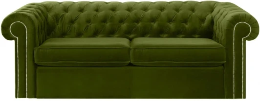 344636 Диван Chesterfield ОГОГО (арт.344636), (Ткань/Зеленый)