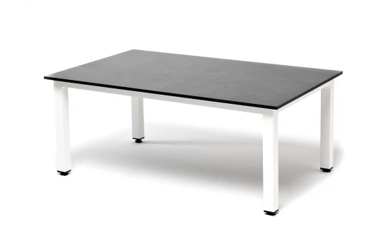 RC658-95-62-4sis Журнальный столик из HPL 95х60, H40, каркас белый, цвет столешницы серый гранит 4SIS Канны RC658-95-62-4sis