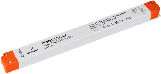 022172 Блок питания ARV-SN24150-Slim (24V, 6,25A, 150W, PFC) (IP20 Пластик) 022172 Arlight ARV